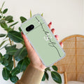 Personalized Initials Mint Green Silicon Case For Google Pixel 8a 5G
