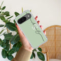 Personalized Initials Mint Green Silicon Case For Google Pixel 9