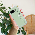 Personalized Initials Mint Green Anti Yellow Case For Google Pixel 9a 5G