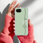 Personalized Initials Mint Green Silicon Case For iPhone 17e