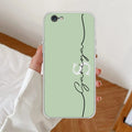 Personalized Initials Mint Green Silicon Case For iPhone 7 / iPhone 8 / iPhone Se 2020
