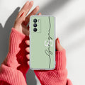 Personalized Initials Mint Green Silicon Case For iQOO 9 SE 5G