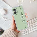 Personalized Initials Mint Green Anti Yellow Case For Motorola G96 5G