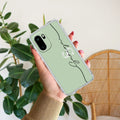 Personalized Initials Mint Green Silicon Case For OnePlus 15R 5G