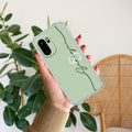 Personalized Initials Mint Green Anti Yellow Case For OnePlus 15R 5G
