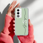 Personalized Initials Mint Green Anti Yellow Case For Oppo A5 5G