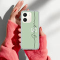Personalized Initials Mint Green Anti Yellow Case For Oppo A5X 5G