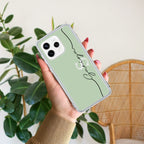 Personalized Initials Mint Green Anti Yellow Case For Oppo Reno 15 5G