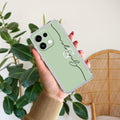 Personalized Initials Mint Green Anti Yellow Case For Oppo Reno 16C 5G