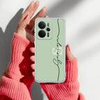 Personalized Initials Mint Green Silicon Case For Realme 13 Pro Plus 5G