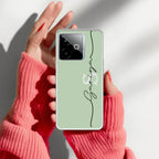 Personalized Initials Mint Green Anti Yellow Case For Realme GT 7T 5G