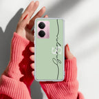 Personalized Initials Mint Green Silicon Case For Realme 13 Pro 5G