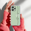Personalized Initials Mint Green Anti Yellow Case For Redmi 12 4G