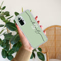 Personalized Initials Mint Green Silicon Case For Redmi Note 10 Pro