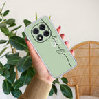 Personalized Initials Mint Green Silicon Case For Redmi Note 14 Pro 5G