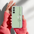 Personalized Initials Mint Green Silicon Case For Samsung Galaxy A37 5G
