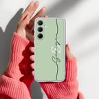 Personalized Initials Mint Green Anti Yellow For Samsung Galaxy A37 5G