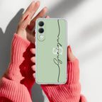 Personalized Initials Mint Green Silicon Case For Samsung Galaxy M53