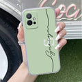 Personalized Initials Mint Green Silicon Case For Vivo T1 5G