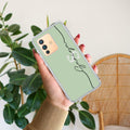 Personalized Initials Mint Green Anti Yellow Case For Vivo V23 5G