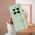 Personalized Initials Mint Green Silicon Case For Vivo V25 Pro 5G
