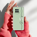 Personalized Initials Mint Green Anti Yellow Case For Vivo X90 5G