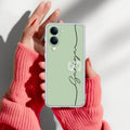 Personalized Initials Mint Green Silicon Case For Vivo T4 Lite 5G
