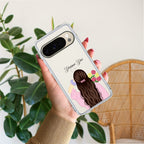 Personalized Pink Blossom Girl Transparent Silicon Case For Google - ShopOnCliQ