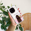 Personalized Pink Blossom Girl Transparent Silicon Case For iQOO 12 5G