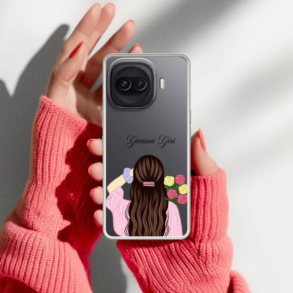 Personalized Pink Blossom Girl Anti Yellow Case For iQOO 15R 5G