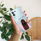 Personalized Pink Blossom Girl Transparent Silicon Case For iQOO - ShopOnCliQ