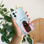 Personalized Pink Blossom Girl Transparent Silicon Case For iQOO Neo 10R 5G