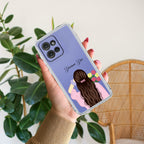 Personalized Pink Blossom Girl Transparent Silicon Case For Motorola Edge 50 Neo