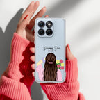 Personalized Pink Blossom Girl Anti Yellow Case For Motorola G67 Power 5G