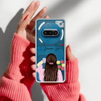 Personalized Pink Blossom Girl Anti Yellow Case For Nothing Phone 3A 5G