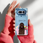 Personalized Pink Blossom Girl Transparent Silicon Case For Nothing