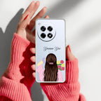 Personalized Pink Blossom Girl Transparent Silicon Case For OnePlus