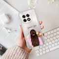 Personalized Pink Blossom Girl Transparent Silicon Case For OnePlus 13R 5G