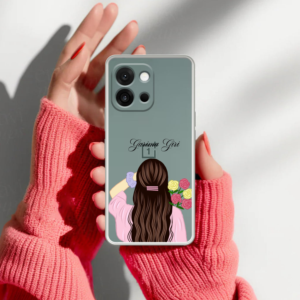 Personalized Pink Blossom Girl Anti Yellow Case For OnePlus 13s 5G