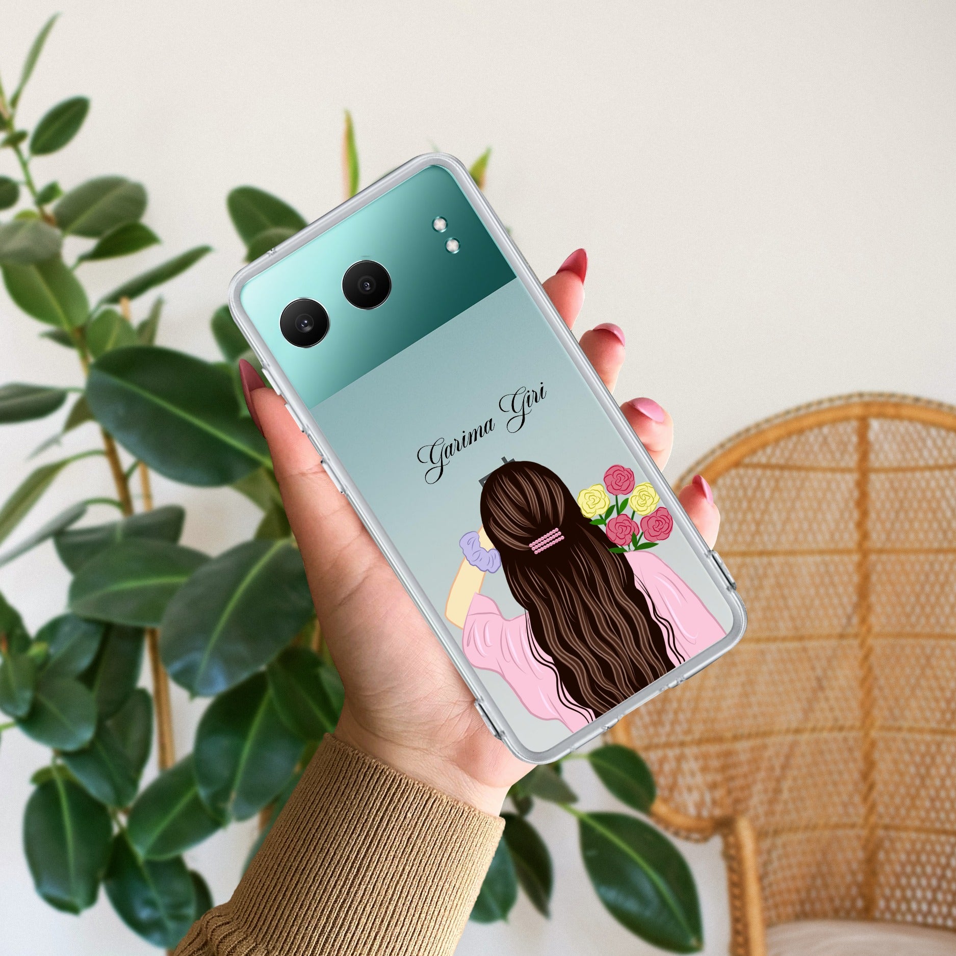 Personalized Pink Blossom Girl Anti Yellow Case For OnePlus Nord 4 5G