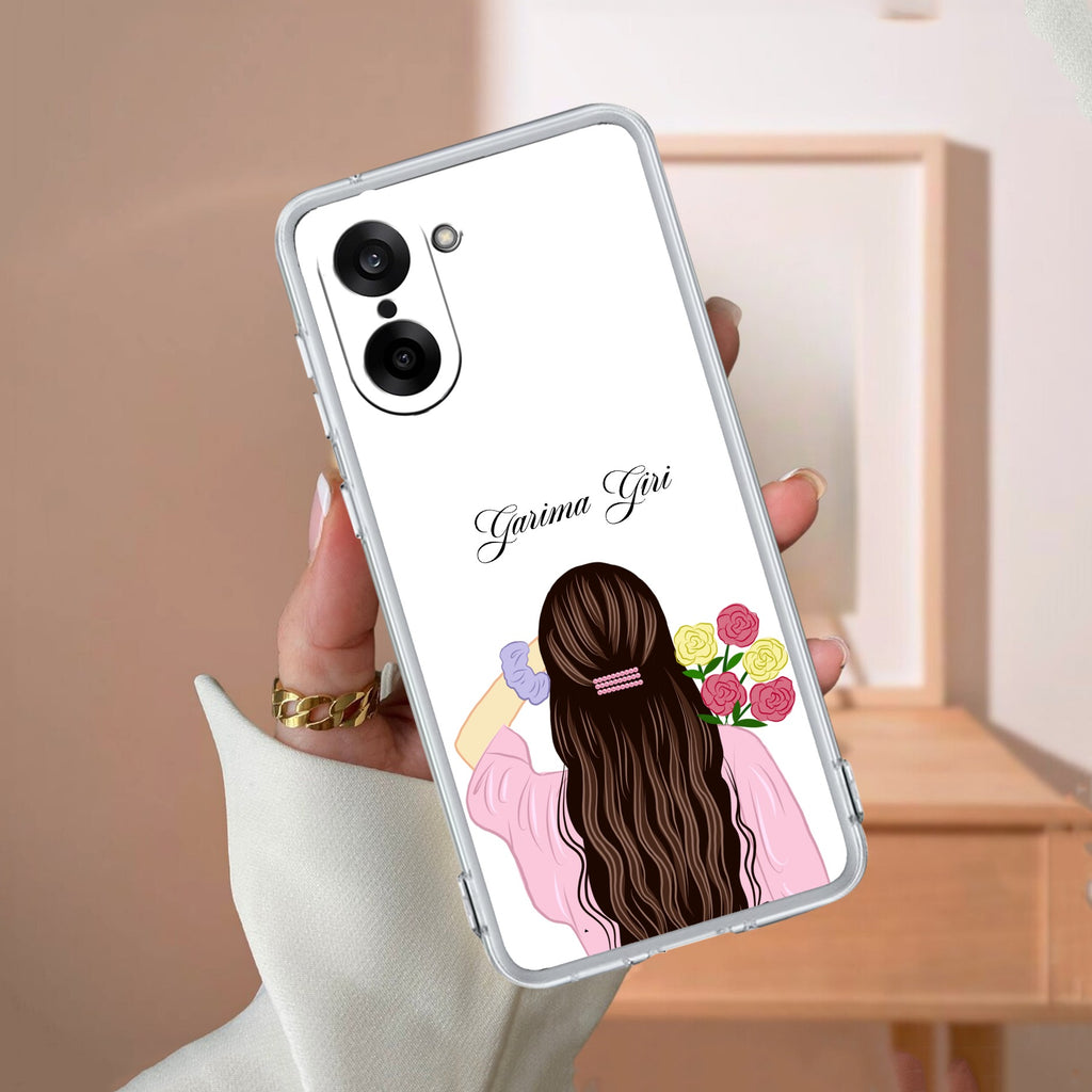 Personalized Pink Blossom Girl Anti Yellow Case For OnePlus Nord CE5 5G