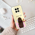 Personalized Pink Blossom Girl Transparent Silicon Case For Oppo F29 5G
