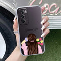 Personalized Pink Blossom Girl Anti Yellow Case For Oppo Reno 12 5G