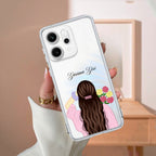 Personalized Pink Blossom Girl Anti Yellow Case For Oppo Reno 14 5G