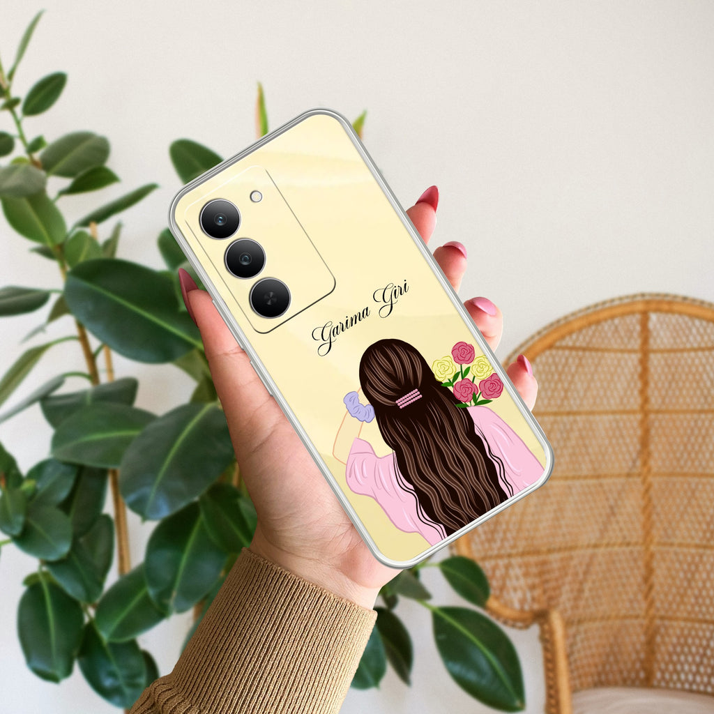 Personalized Pink Blossom Girl Anti Yelllow Case For Realme 16 Pro 5G