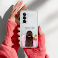 Personalized Pink Blossom Girl Transparent Silicon Case For Realme P4x 5G