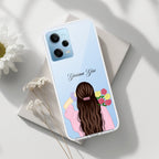 Personalized Pink Blossom Girl Transparent Silicon Case For Redmi/Xiaomi