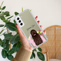 Personalized Pink Blossom Girl Transparent Silicon Case For Samsung Galaxy S22 5G