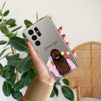 Personalized Pink Blossom Girl Anti Yellow Case For Samsung Galaxy S25 Ultra 5G