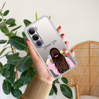 Personalized Pink Blossom Girl Anti Yellow Case For Vivo Y400 5G